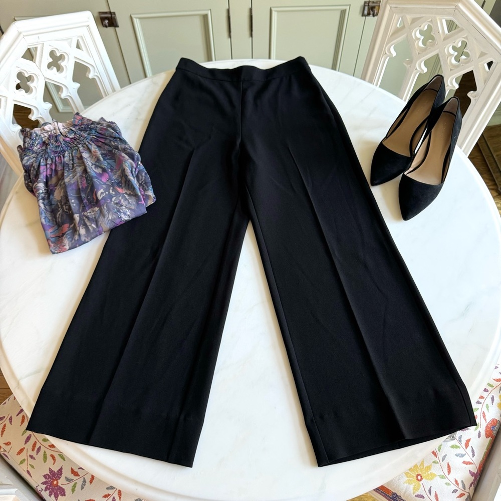 Rebecca Taylor Cropped Wide-Leg Crepe Pants Sz 2